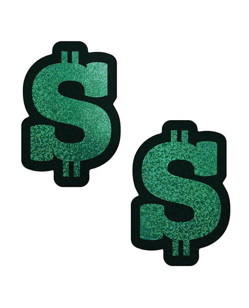 Cache-tétons Pastease Premium Paillettes Signe Dollar - Vert T/U