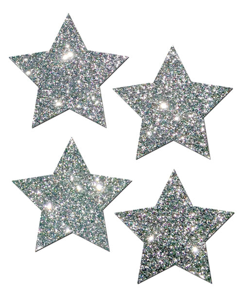 Pastease Premium Petites Étoile Pailletée - Argent Taille Unique Lot de 2 Paires