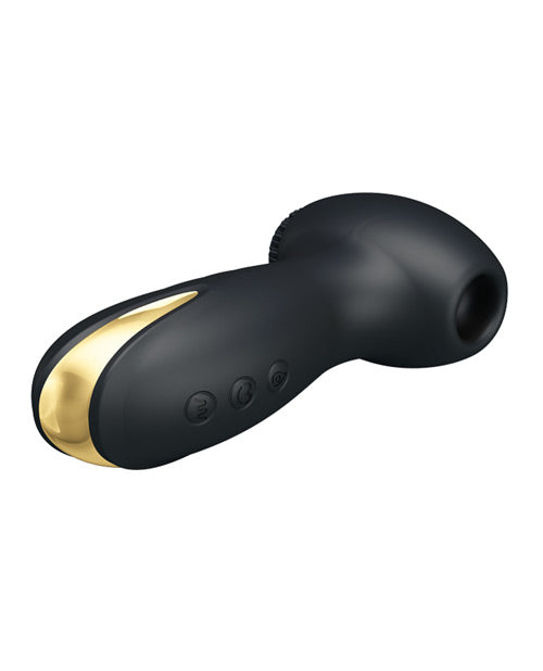 Martillo Vibrador y Chupador Precioso Amor - Negro y Dorado