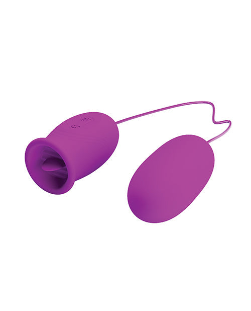Chupador de silicona y huevo vibrador Pretty Love Daisy - Fucsia