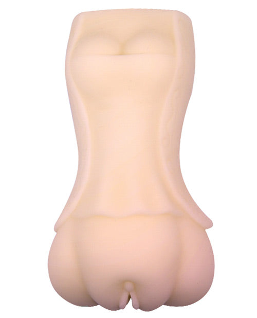 Masturbador de vagina realista Crazy Bull sin lubricante - Marfil