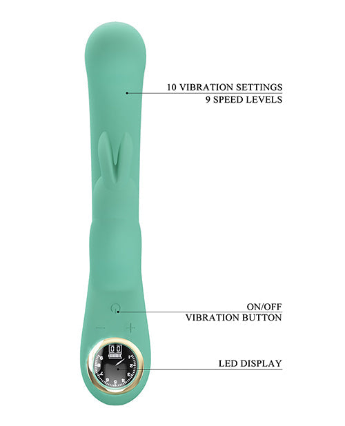 Vibrador Punto G Pretty Love | Vibrador de conejo digital LED Lamar | Vibrador de clítoris turquesa | Mejor vibrador para mujeres