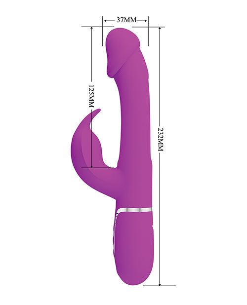 Bonito vibrador de punto G | Vibrador de conejo Twinkled Tenderness | Vibrador de clítoris fucsia Kampas Flicking
