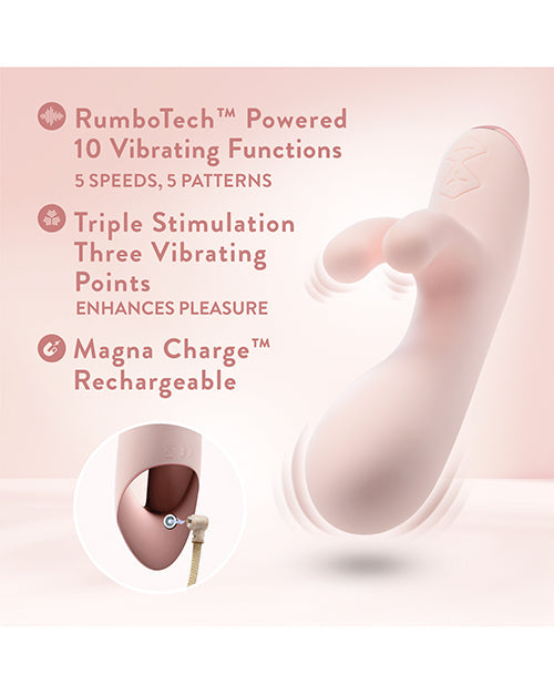 Vibrador de conejo Elora Blush | Vibrador rosa | Vibrador de punto G de 10 modos | Vibrador de clítoris | Mejor vibrador para mujeres