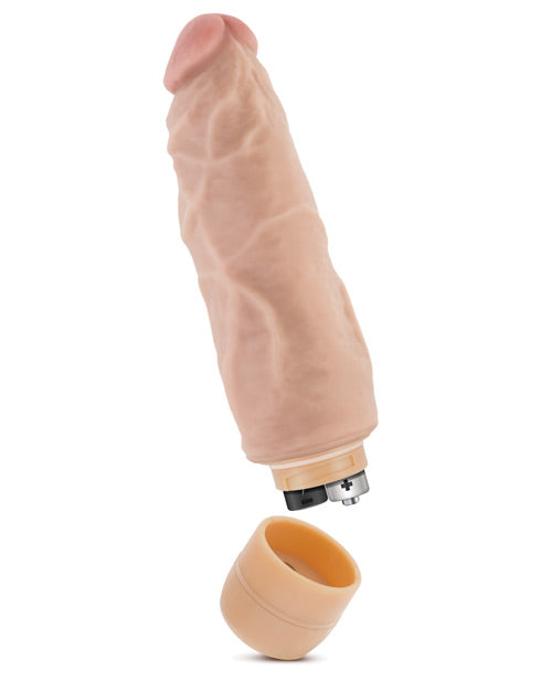 Blush Dr. Skin Dildo Vibrador | Dildo Grande de 7" #9 | Dildo Realista Pulsante Beige | Mejor Vibrador para Mujeres