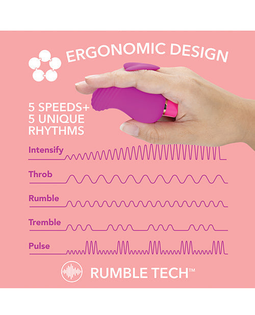 Vibrador de dedo Blush Aria | El mejor vibrador AF erótico para mujeres | Pequeño vibrador de ciruela de 5 velocidades