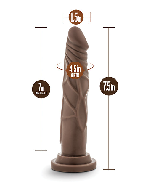 Dildo Grande Melocotón | Dildo Grande Negro de 19 cm | Dildo Chocolate con Ventosa | Mejor Dildo