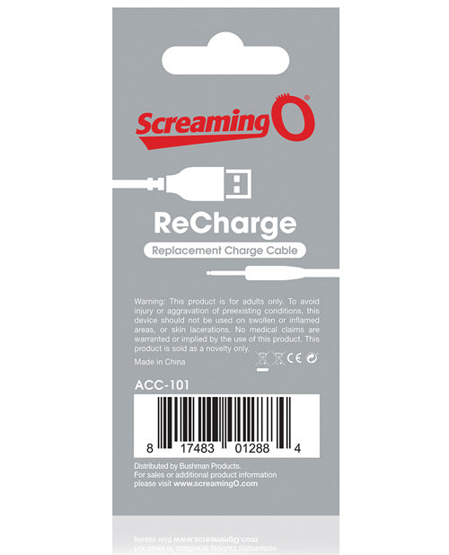 Câble de recharge Screaming O - Blanc