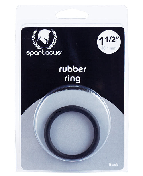 Anillo de goma para pene Espartaco de 1.5" - Negro