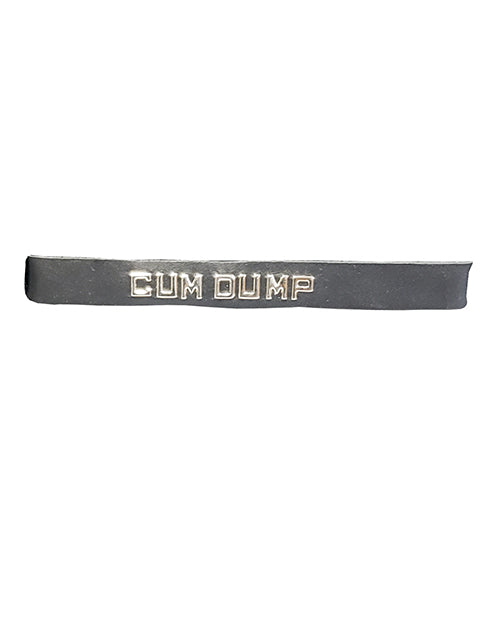 Collier en cuir Spartacus CUM DUMP - Noir