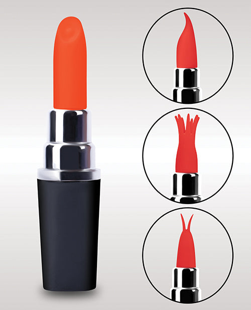 Vibreur Rouge à Lèvres Kiss Kiss Date Night Bodywand - Noir/Rouge