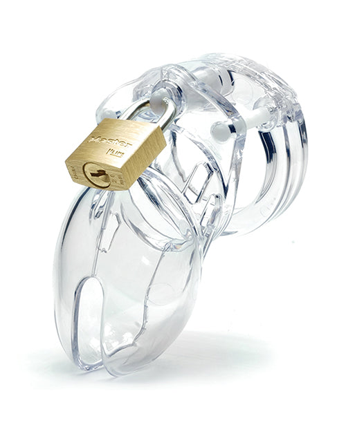 CB-6000S 2 1/2" Cage à pénis et cadenas - Transparent