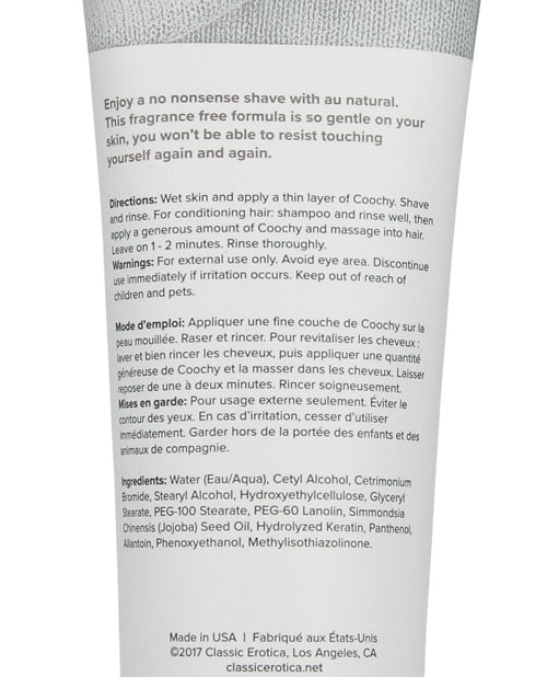 Crema de Afeitar COOCHY - 7.2 oz Au Natural