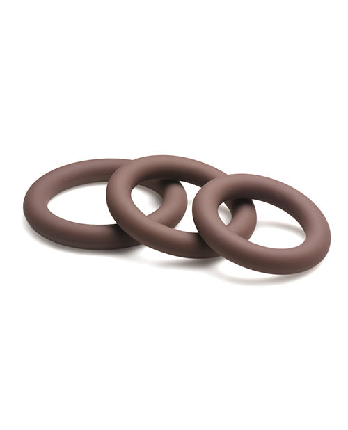 Curve Toys Jock Anillo de Pene de Silicona Set de 3 - Oscuro