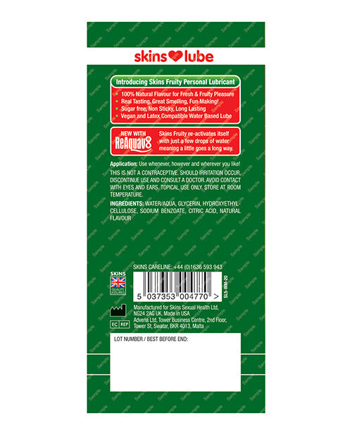Lubricante a base de agua Skins - 5 ml lámina Sandía