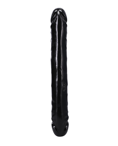 Grand gode noir Doc Johnson de 12 pouces | Gode réaliste Jr Double Header | Gode géant flexible