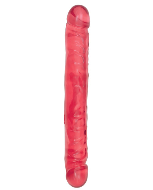 Vibromasseur réaliste Crystal Jellies | Grand vibromasseur de 30 cm | Double vibromasseur | Vibromasseur rose | Grand vibromasseur veineux