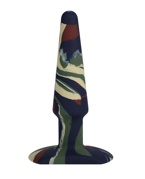 Un consolador anal de silicona Groovy de 5" - Camuflaje