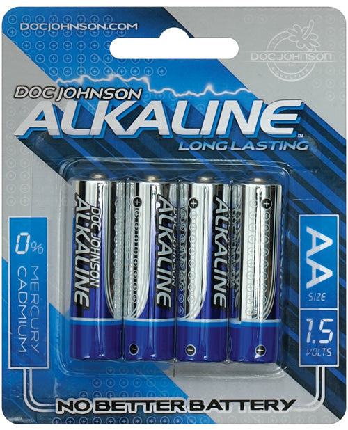 Pilas alcalinas Doc Johnson - AA, paquete de 4