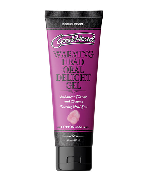 Gel para deleite oral GoodHead Warming - 4 oz Algodón de azúcar