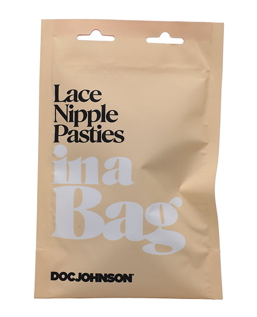 Cache-tétons adhésifs en dentelle noire, en sachet