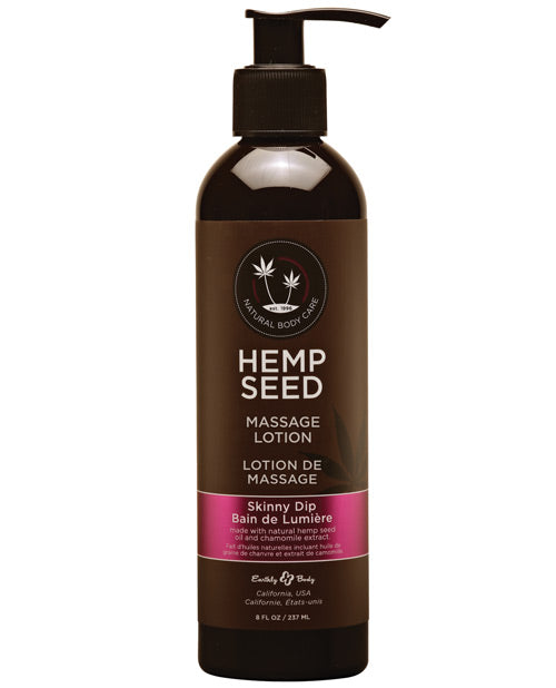 Loción de masaje de semilla de cáñamo Earthly Body - 8 oz Skinny Dip