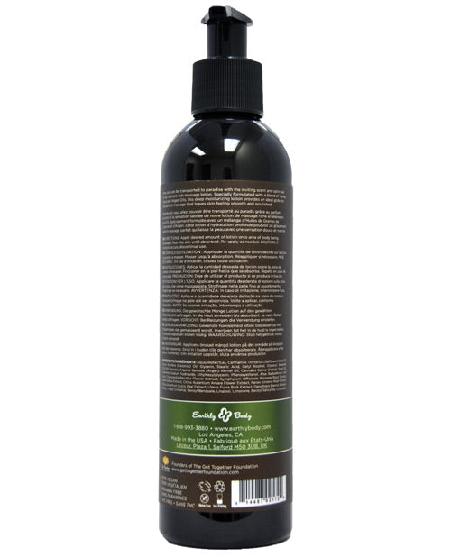 Loción de masaje con semillas de cáñamo Earthly Body - 8 oz Guavalava