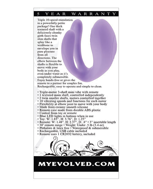Minivibrador cosquilleador Evolution Petite con mando a distancia - Morado