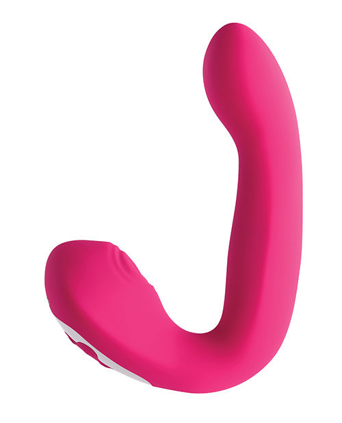 Masajeador doble con extremo "Come Hither" Evolved Buck Wild - Rosa