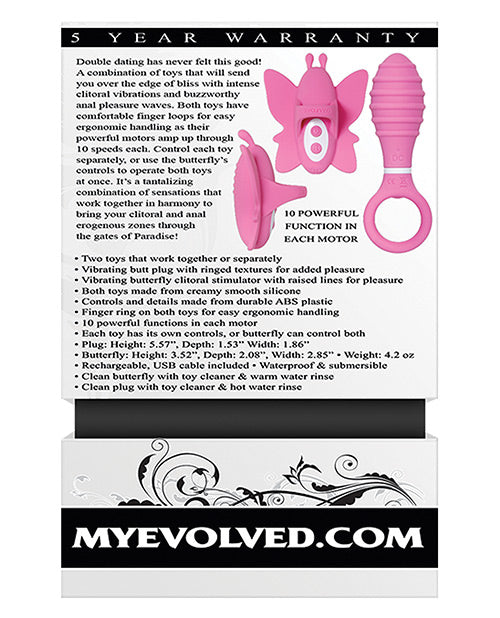 Vibrador de dedo evolucionado | Vibrador pequeño Double Date | Vibrador rosa | El mejor vibrador para mujeres