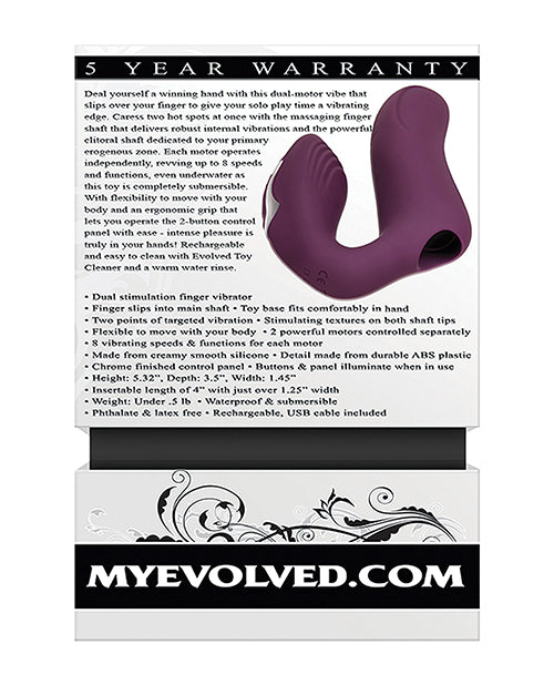 Vibrador de dedo evolucionado | Vibrador de clítoris de mano | Vibrador pequeño morado impermeable | El mejor vibrador para mujeres