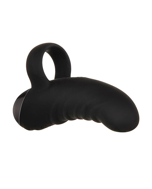 Minivibrador evolucionado | Minivibrador Hooked on You | Vibrador de dedo curvo negro | Mejor vibrador para mujeres