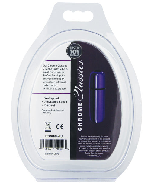 Jouet érotique Chrome Classics Bullet 7 vitesses - Violet