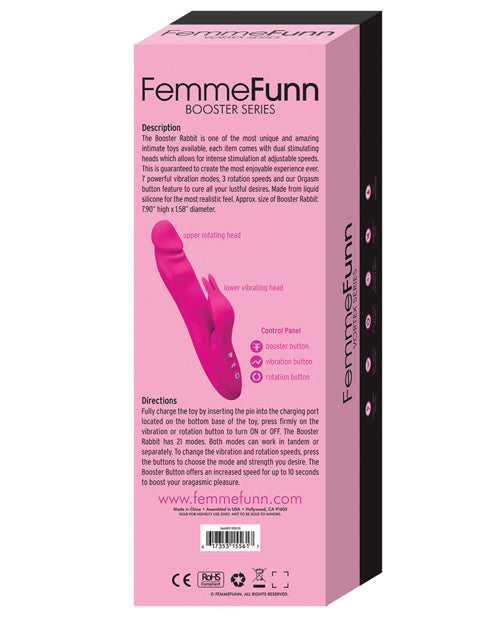 Femme Funn Vibrador Punto G | Vibrador Conejo Booster | Vibrador Clítoris Rosa | Mejor Vibrador para Mujeres