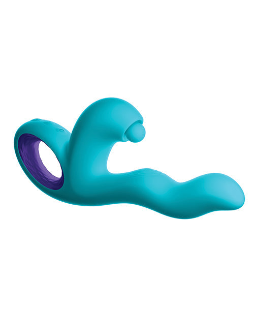 Femme Funn Vibrador Punto G | Vibrador Conejo Triple Acción Klio | Vibrador de Clítoris Turquesa | Mejor Vibrador para Mujeres