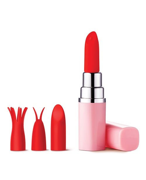 Luv Inc. Vibrador de labios con 4 cabezas - Rosa claro