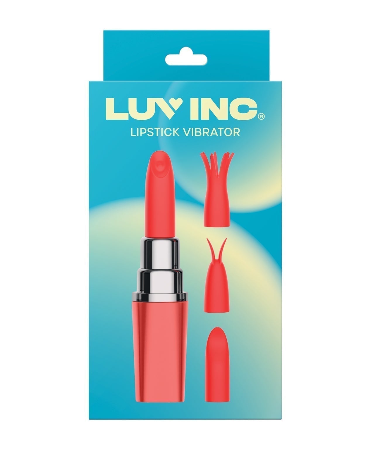 Luv Inc. Vibrador labial con 4 cabezales - Coral