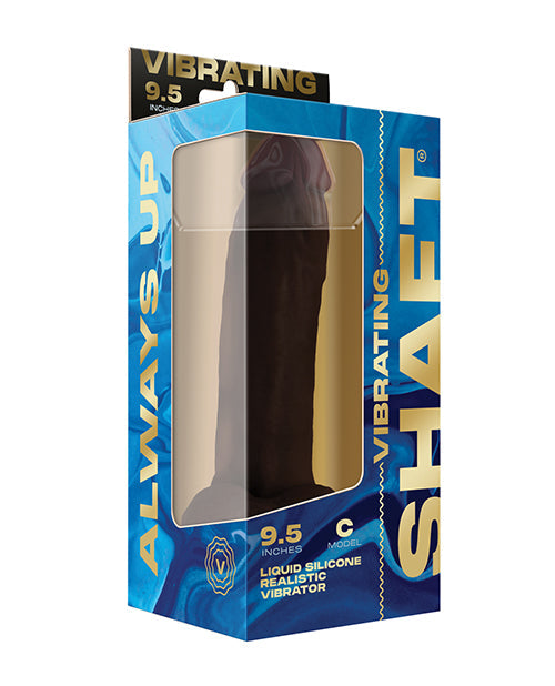 Shaft Flexskin Realistic Dildo | Godemichet courbé en acajou | Gros godemichet de 9,5 pouces | Godemichet vibrant avec des boules