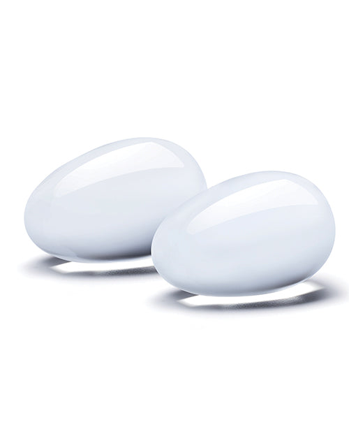 Set de 2 huevos Yoni de cristal Glas, transparente