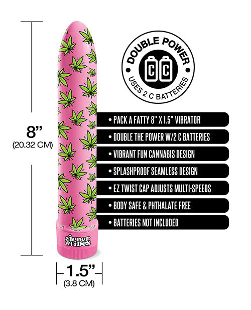 Stoner Vibes Pack A Fatty Vibrador multivelocidad - Pink Kush