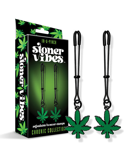 Pinzas ajustables para pezones que brillan en la oscuridad Stoner Vibes