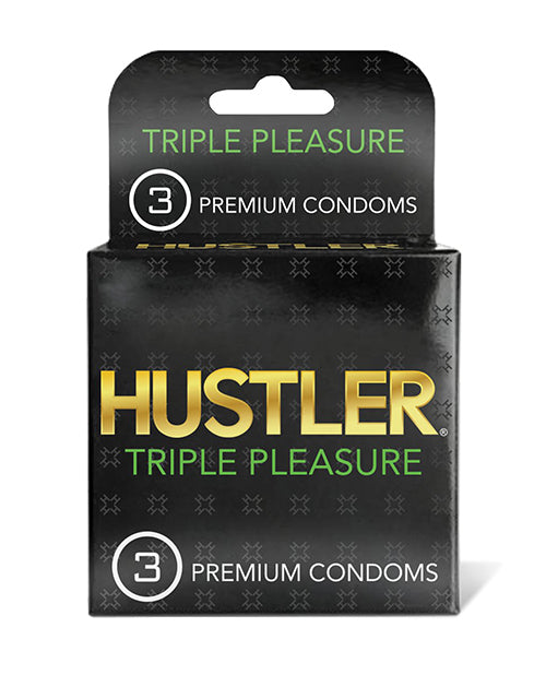 Preservativos Premium Hustler Triple Placer - Paquete de 3