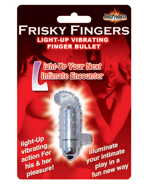Balle vibrante Frisky Finger lumineuse pour le doigt – Transparente