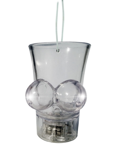 Vaso de chupito Boobie iluminado con cordón colgante