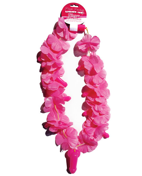 Collar Luminoso con Diseño de Pájaro y Flor - Rosa