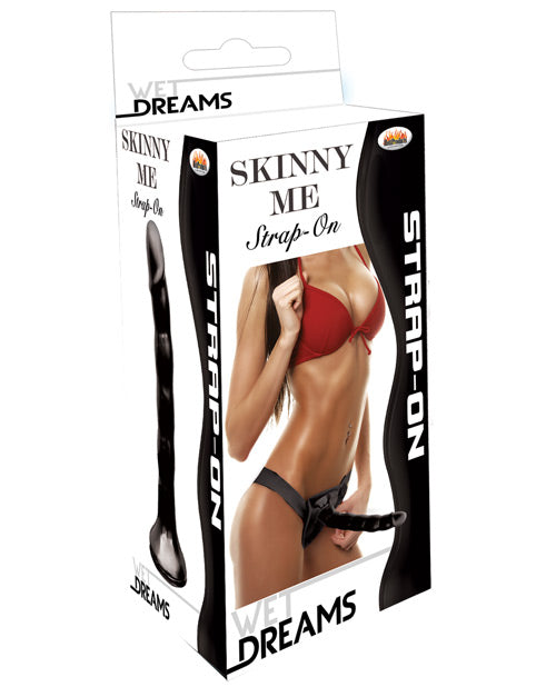 Wet Dreams Skinny Me Arnés con dildo de 7" - Negro