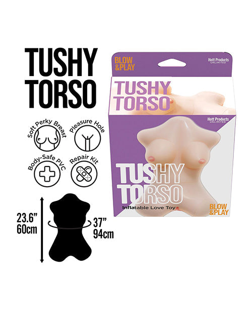 Poupée gonflable Tushy Torso avec orifice vaginal