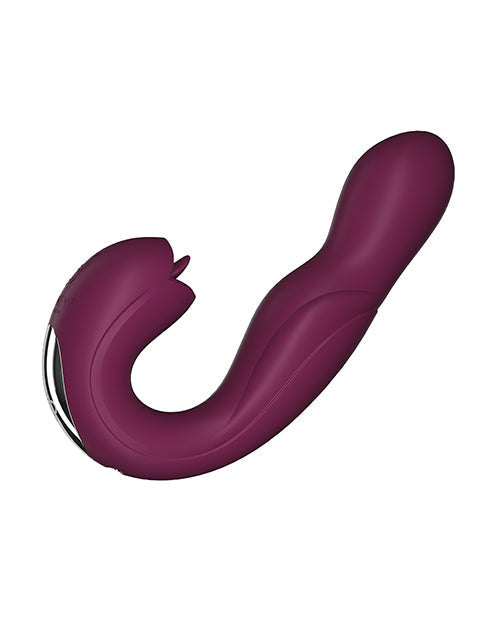 Vibromasseur point G et lécheur de clitoris Joi à tête rotative - Violet