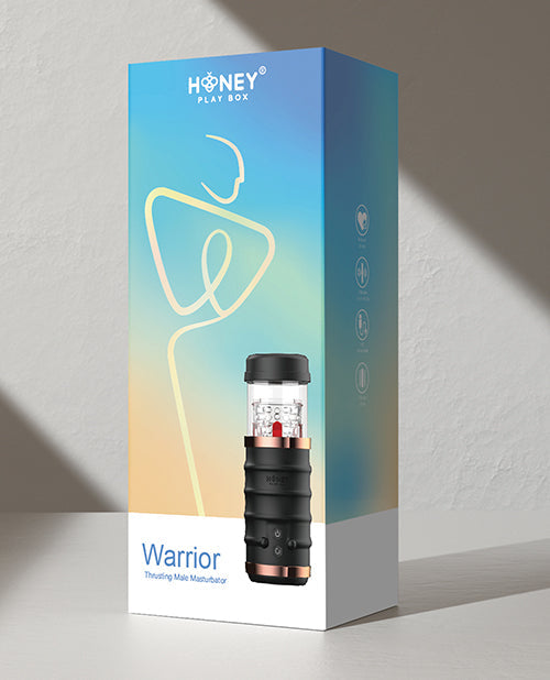 Masturbateur pour homme à poussée automatique Warrior - Noir