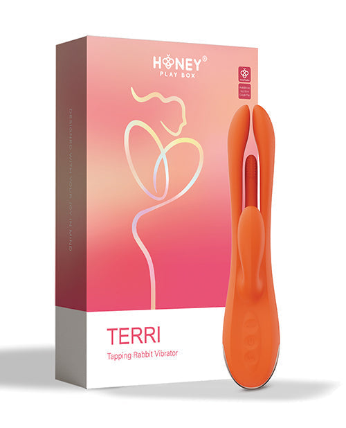 Vibreur Terri contrôlé par appli | Vibromasseur lapin Kinky Fingertapping | Vibreur Orange Phone